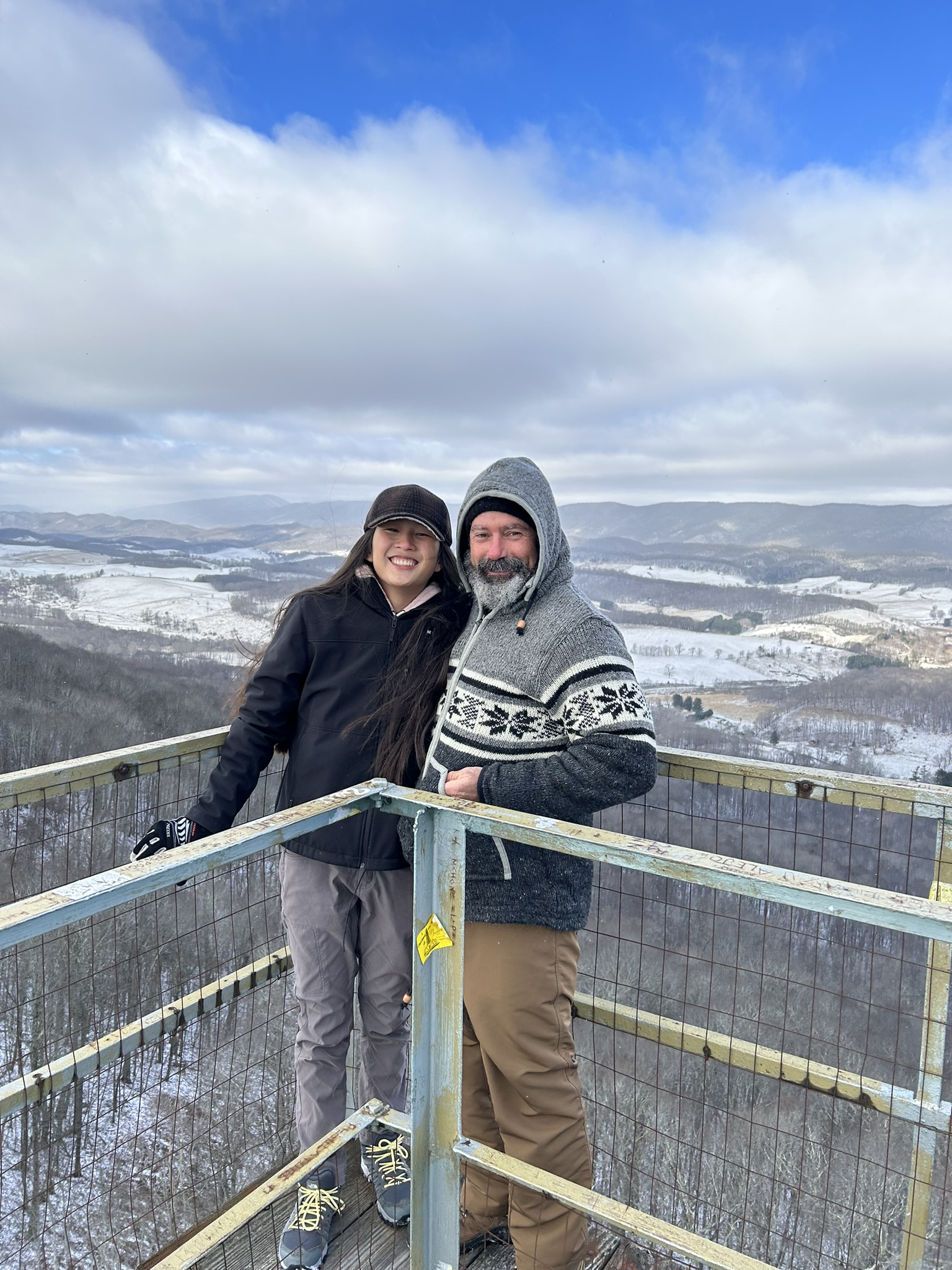 Ella and her father in Virginia